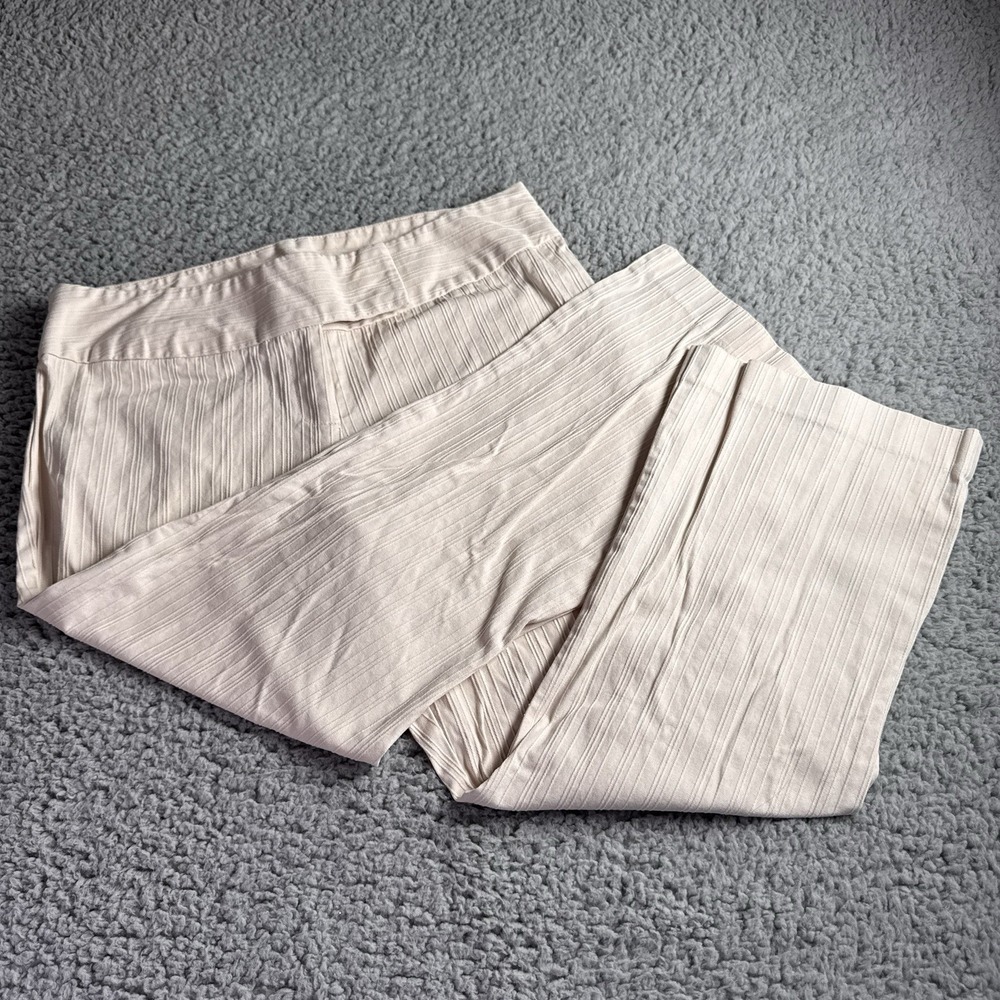 Women's Tracy Evans Limited Beige Striped Capri‎ Cropped Dress Pants Size 11